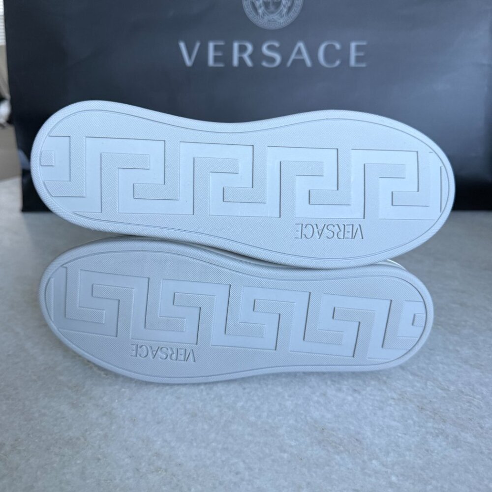 Versace Medusa Pink/Black Leather Women's Sneaker Shoe, 1014316, 37 - Picture 11 of 12